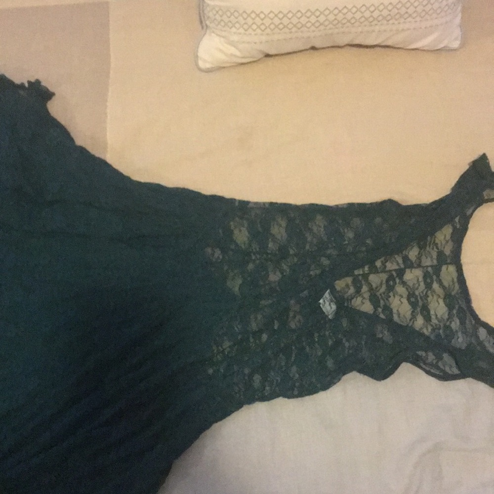 FreePeople lace dress emerald green